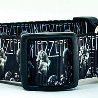 Led Zeppelin dog collar Handmade adjustable buckle 1" or 5/8"wide or leash Rock