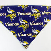 Vikings football Dog Bandana Over the Collar dog bandana Dog collar bandana Petcollarshandmade