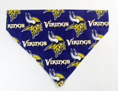 Vikings football Dog Bandana Over the Collar dog bandana Dog collar bandana Petcollarshandmade