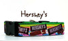 Hershey's Chocolate Bar dog collar handmade adjustable 1" or 5/8" wide or leash Petcollarshandmade