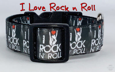 Rock n Roll Dog collar handmade adjustable buckle 1