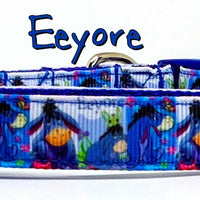 Eeyore Dog collar Winnie The Pooh handmade adjustable buckle 5/8" wide or leash