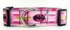 Batgirl dog collar handmade adjustable buckle collar 1" wide or leash pink