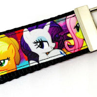 My Little Pony Key Fob Wristlet Keychain 1 1/4"wide Zipper pull Camera strap - Furrypetbeds