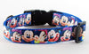 Mickey Mouse dog collar handmade adjustable buckle 1" or 5/8" wide leash Petcollarshandmade