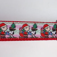 Peanuts Christmas dog collar handmade adjustable buckle 1" or 5/8" wide or leash Petcollarshandmade