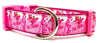 Pink Panther dog collar handmade adjustable buckle collar 1" wide or leash Petcollarshandmade