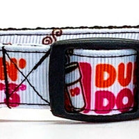 Dunkin Donuts Dog collar handmade adjustable buckle 5/8"wide or leash small dog Petcollarshandmade