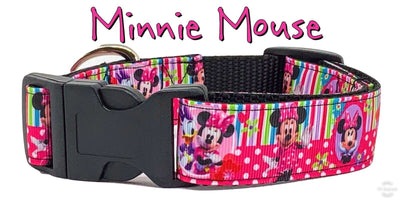 Minnie Mouse Dog collar handmade adjustable buckle collar 1