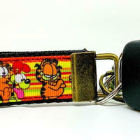 Garfield Key Fob Wristlet Keychain 1"wide Zipper pull Camera strap - Furrypetbeds