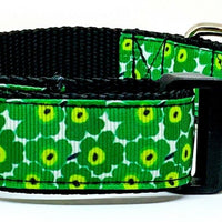 Marimekko Flowers dog collar handmade adjustable buckle 1" or 5/8"wide or leash Petcollarshandmade