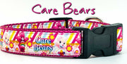 Care Bears dog collar handmade adjustable buckle collar 1" wide or leash Petcollarshandmade
