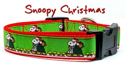 Snoopy Christmas dog collar handmade adjustable buckle collar 1