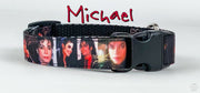Michael dog collar handmade adjustable buckle collar 5/8" wide or leash fabric - Furrypetbeds