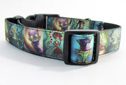 Horror Dark Alice dog collar handmade adjustable buckle 1" or 5/8" wide or leash Petcollarshandmade