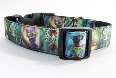 Horror Dark Alice dog collar handmade adjustable buckle 1