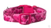 Pink Camo Dog collar handmade adjustable buckle 5/8" wide or leash small dog Petcollarshandmade