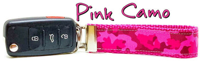 Camo Pink Key Fob Wristlet Keychain 1
