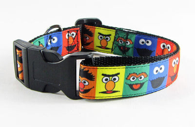 Sesame Street dog collar handmade adjustable buckle 1