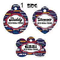 Pet ID Tag Football Teams NFL Personalized Custom Double Sided Pet Tag w/name - Furrypetbeds