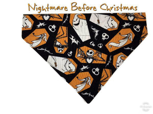 Nightmare Before Christmas Dog Bandana Over the Collar dog bandana Dog collar - Furrypetbeds
