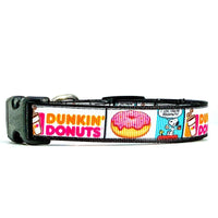 Dunkin Donuts Snoopy dog collar handmade adjustable buckle 5/8" wide or leash