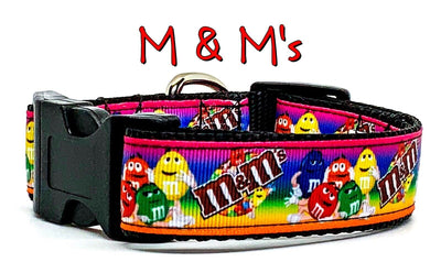 M & M's candy dog collar handmade adjustable buckle  1