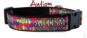 Autism dog collar handmade 12.00 all sizes adjustable buckle collar 1 wide leash - Furrypetbeds