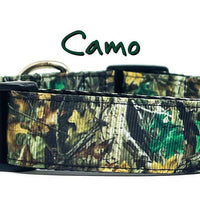 Camo dog collar handmade adjustable buckle 1"or 1/2" wide or leash hunting