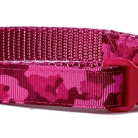 Pink Camo Dog collar handmade adjustable buckle 5/8" wide or leash small dog Petcollarshandmade