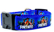 Fortnite dog collar handmade adjustable buckle collar 1" wide or leash - Furrypetbeds